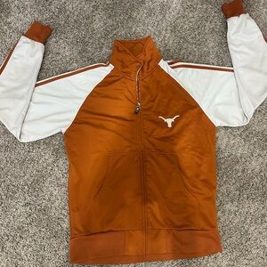 Men's Burnt Orange and White Track Jacket